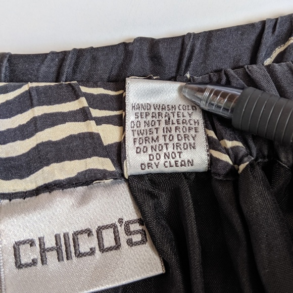 SOLD Chico's Silk Long Full Peasant Brown Skirt M - Picture 6 of 8